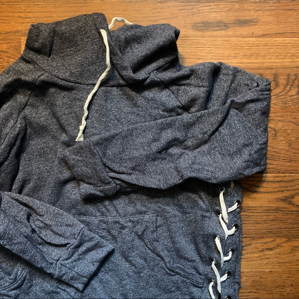Stella & Dot Lace up Hoodie
